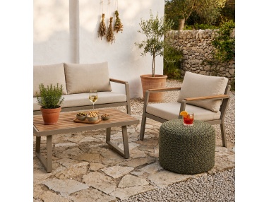 Thyrea: Woven Outdoor Pouf, Designed by Maanta