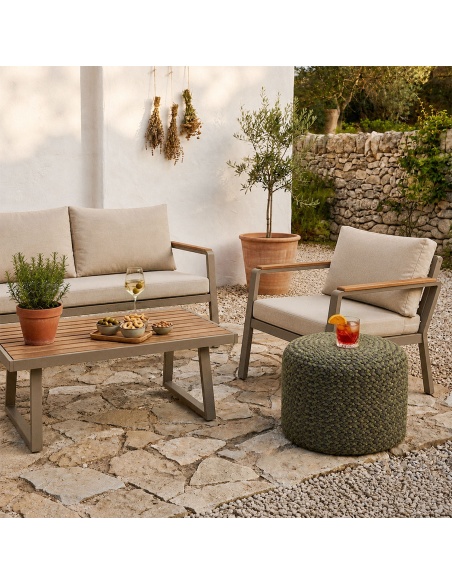 Thyrea: Woven Outdoor Pouf, Designed by Maanta