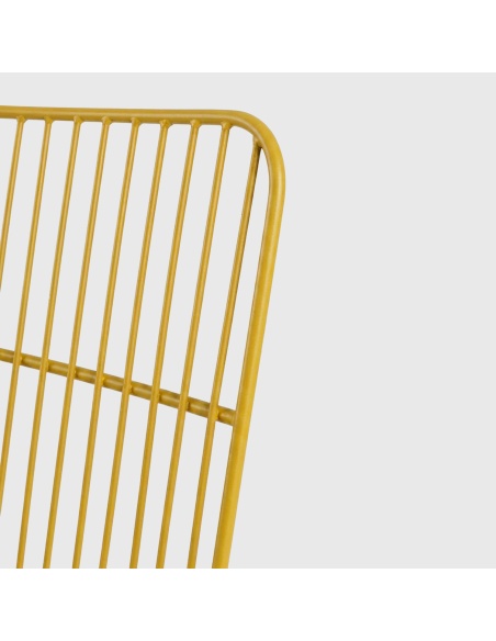 Sydra: Set of 2 Iron Outdoor Chairs with Rod Frame
