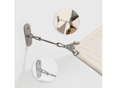 Sartya: Wall Plate Kit for Shade Sails on Insulated Walls