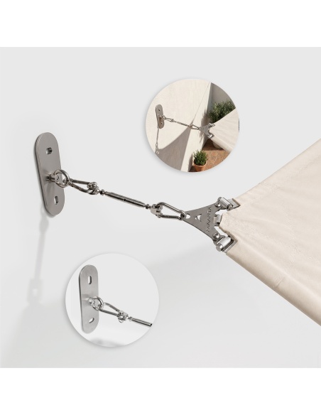 Sartya: Wall Plate Kit for Shade Sails on Insulated Walls