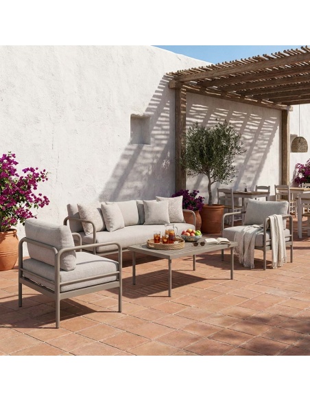 Melina: Outdoor lounge set with extra-thick cushions