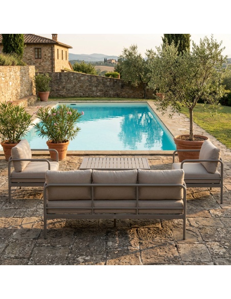 Melina: Outdoor lounge set with extra-thick cushions