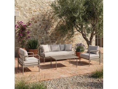 Melina: Outdoor lounge set with extra-thick cushions
