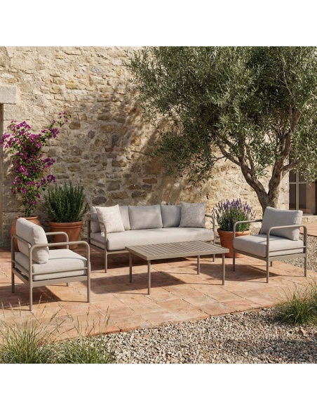 Melina: Outdoor lounge set with extra-thick cushions