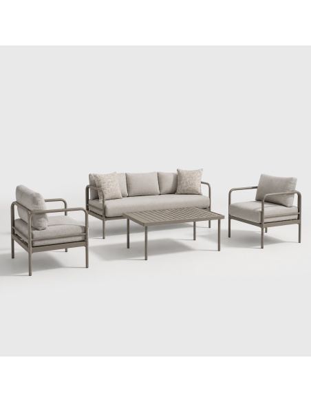 Melina: Outdoor lounge set with extra-thick cushions