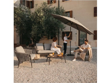 Lybra: Tilting Center Pole Patio Umbrella with EquiTilt® Technology