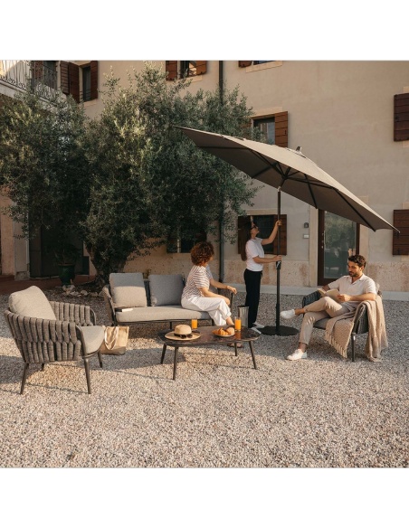 Lybra: Tilting Center Pole Patio Umbrella with EquiTilt® Technology
