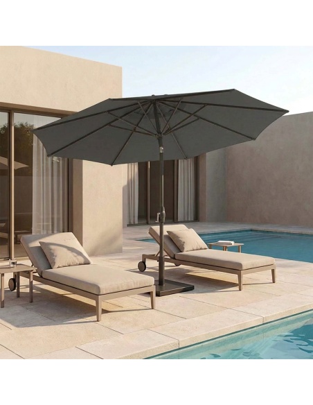 Lybra: Tilting Center Pole Patio Umbrella with EquiTilt® Technology