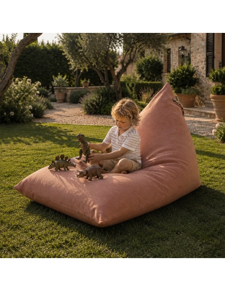 Thera Maxi: XL Outdoor Bean Bag Chair in Bouclé, Rain & UV Resistant