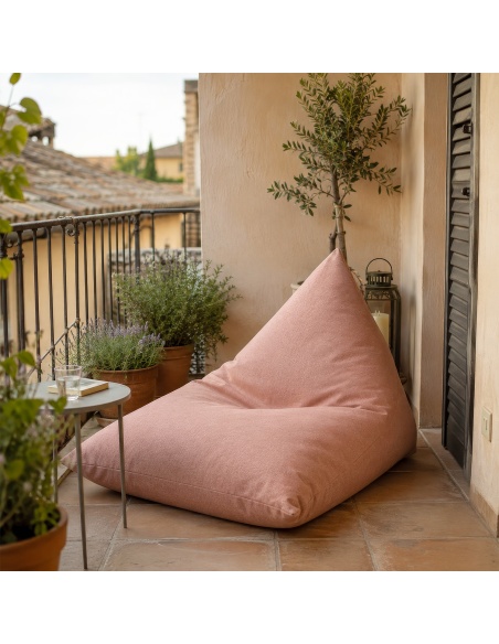 Thera Maxi: XL Outdoor Bean Bag Chair in Bouclé, Rain & UV Resistant