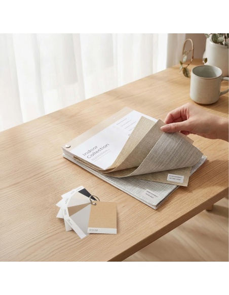Roller shade fabric samples: Colors & materials