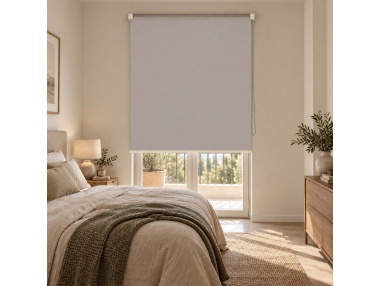 Custom Blackout Roller Shade, Kyma Canvas Blackout