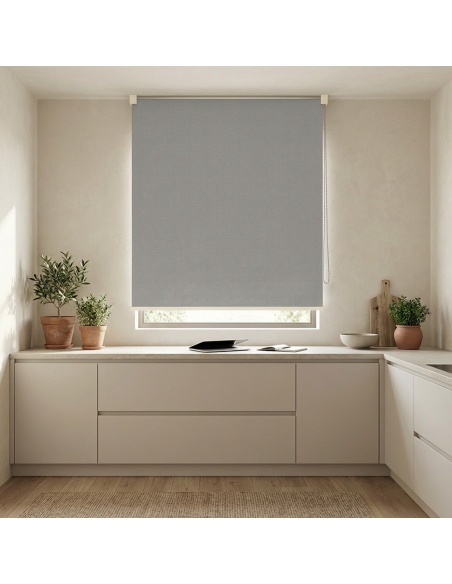 Custom Blackout Roller Shade, Kyma Canvas Blackout