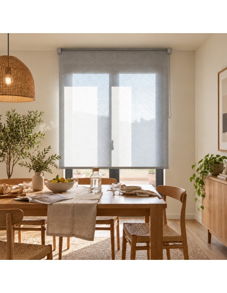 Indoor Striped Light-Filtering Shade, Recta Fine Line