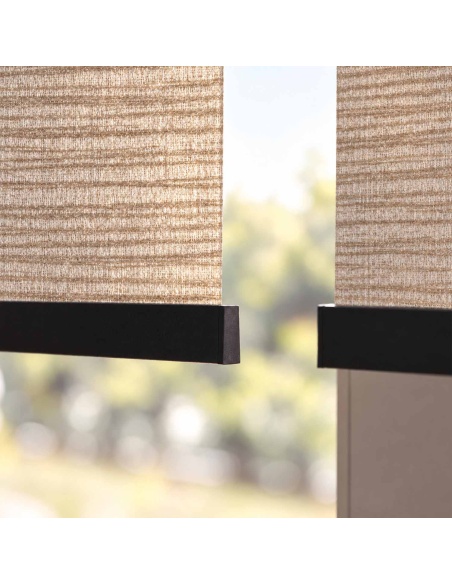 Custom Striped Light-Filtering Roller Shade, Kyma Fine Line