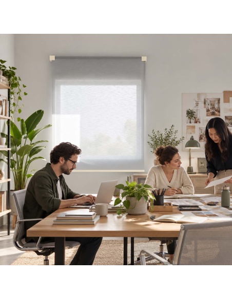Custom Light-Filtering Roller Shade, Kyma Horizon