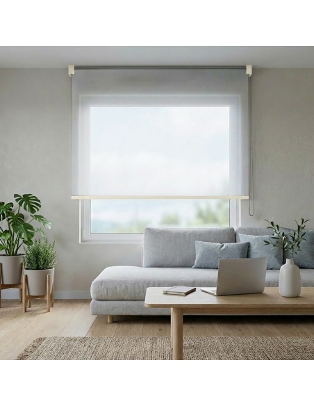 Custom Sheer Roller Shade, Kyma Brush