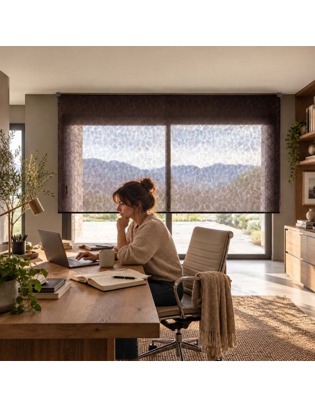 Indoor Roller Shade with Diamond Pattern, Recta Diamond