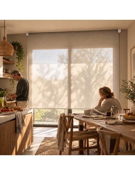 Indoor Sheer Roller Shade, Recta Satin