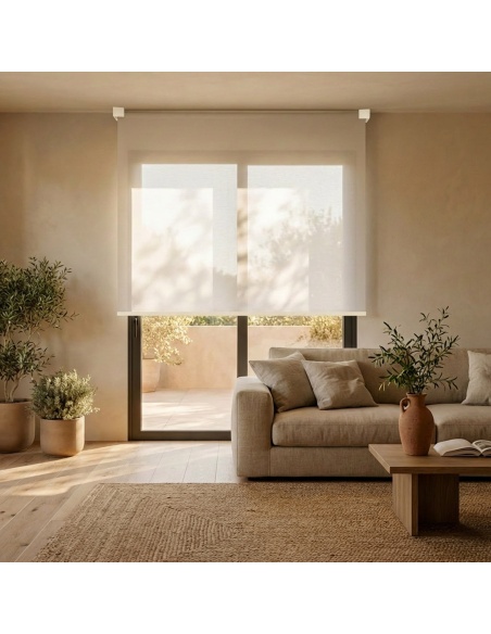 Custom Sheer Roller Shade, Kyma Satin