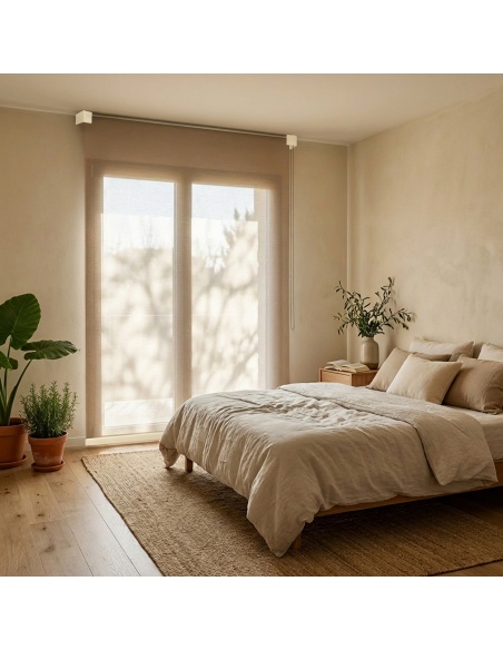 Custom Sheer Roller Shade, Kyma Satin