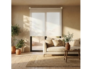 Custom Sheer Roller Shade, Kyma Satin