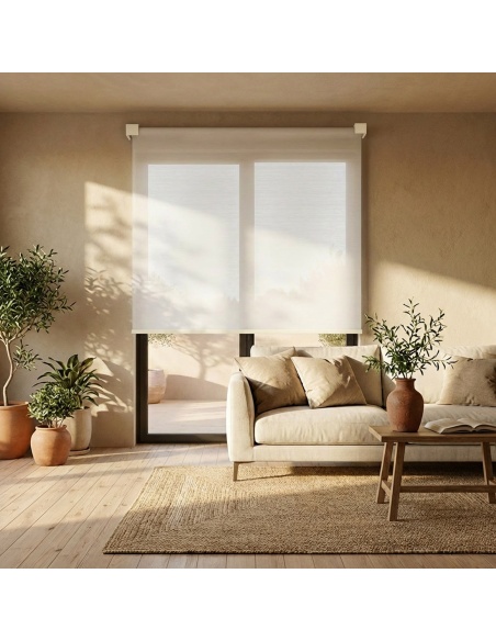 Custom Sheer Roller Shade, Kyma Satin