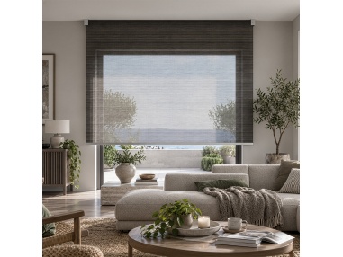 Custom Battery-Powered Motorized Sheer Indoor Shade, Recta