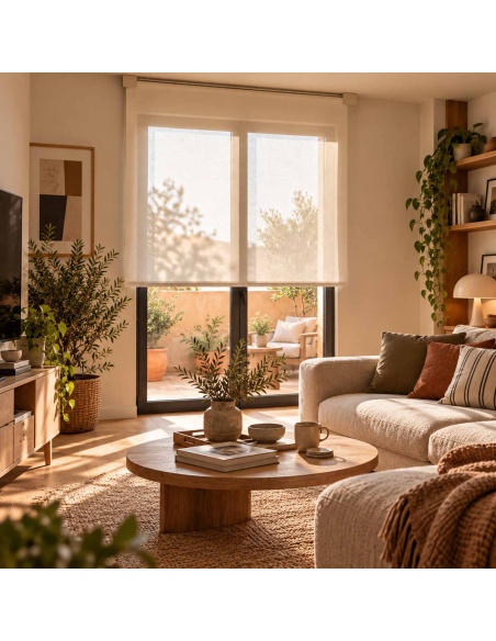 Custom Battery-Powered Motorized Sheer Indoor Shade, Recta