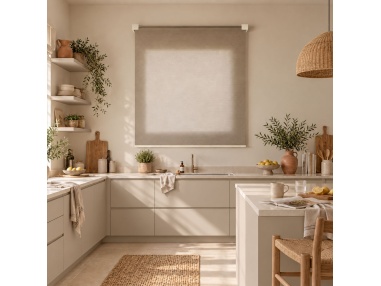 Custom Recta Motorized Light-Filtering Indoor Roller Shade