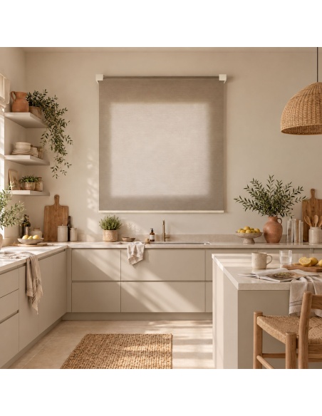 Custom Recta Motorized Light-Filtering Indoor Roller Shade