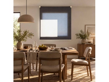 Custom Kyma Motorized Light-Filtering Indoor Roller Shade
