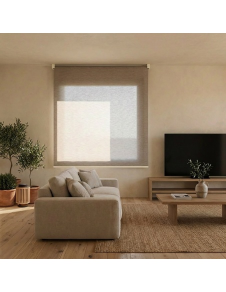 Custom Kyma Motorized Light-Filtering Indoor Roller Shade
