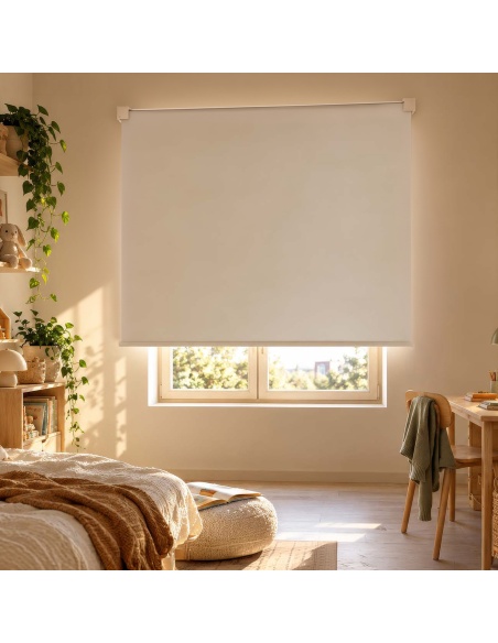 Custom Motorized Blackout Roller Shade, Kyma