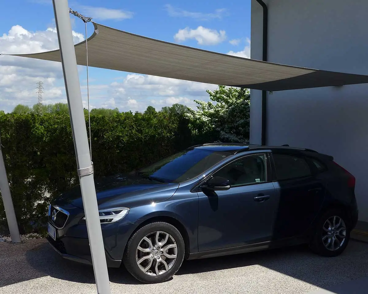 Optimal half-garage UV protection sun tarpaulin for Opel Commodore