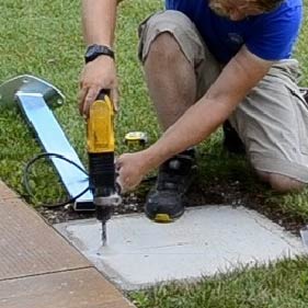 installation ground plates for shade sail poles