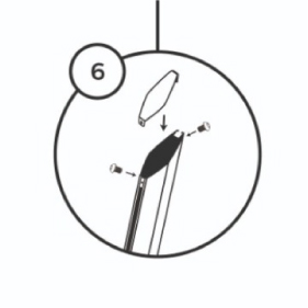 Secure the cap by inserting 2 T-nuts into and tightening the 2 screws