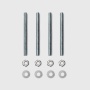 Threaded rods M12x13 cm for sail poles - 4-piece set – M12x13 cm