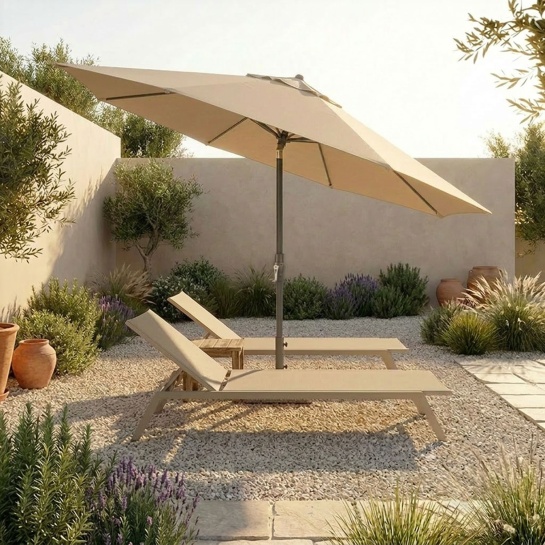 google patio umbrellas SUPERJARE 15ft Large Umbrella with Base included, Double Sided Outdoor Umbrella with Solar Lights, Pool Umbrella with Fade Resistant Canopy for Deck, Porch, Yard, Balcony, Beige : Patio, Lawn The ideal shade coverage for this model is up to 72 tables 735-SB - Galtech Durable 9'