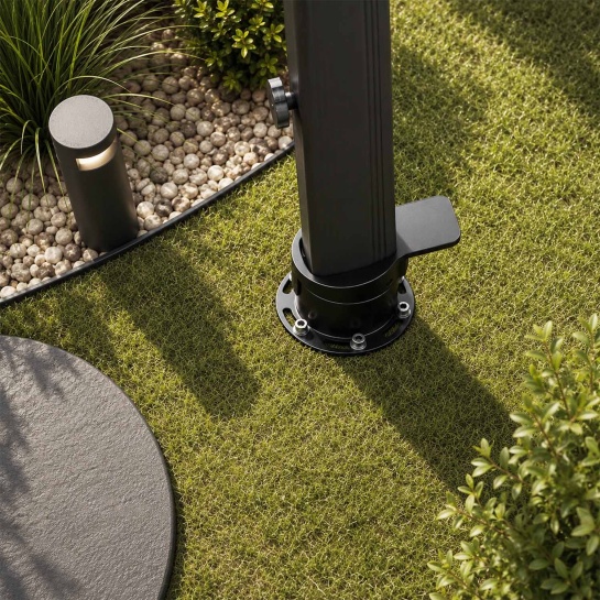 in ground patio umbrella The In-Ground Anchor Base Plate This underground base is both affordable and versatile Treasure Garden AKZ Plus 11.5