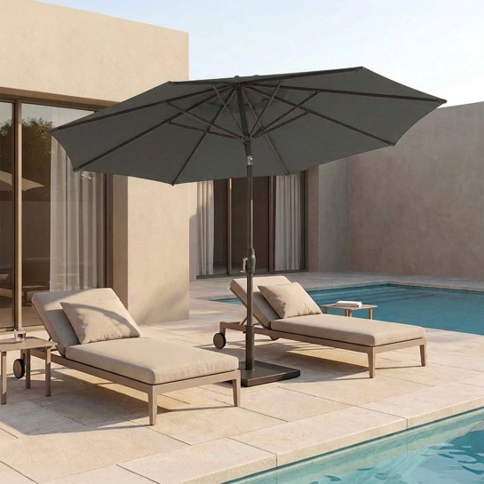 3 patio umbrella pole Treasure Garden 32" Bottom Replacements 1.5in diameter strong pole to match your patio table Multifunctional 3-in-1 Heavy-duty Outdoor Umbrella
